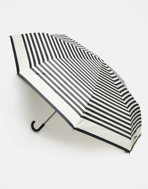 Mango – Schwarz-weiß gestreifter Regenschirm - view 1