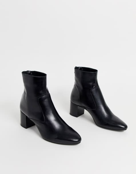 Mango – Schwarze Lederstiefel