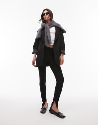 Mango - Schwarze Leggings mit Reißverschluss