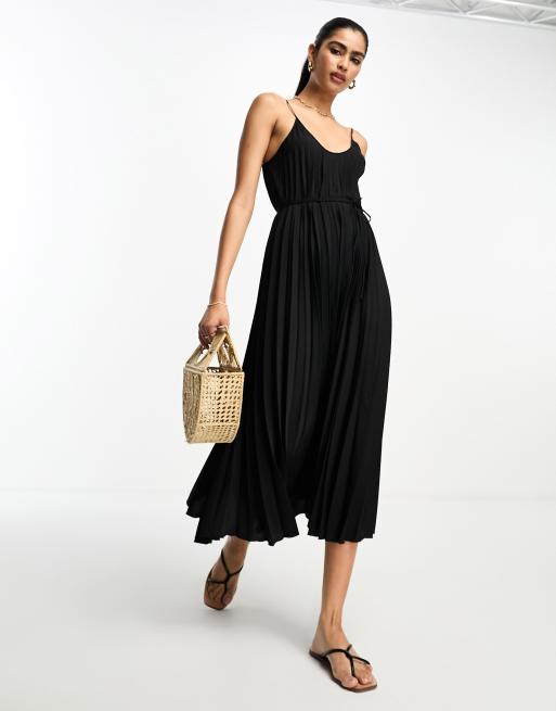 Mango pleated 2025 midi dress