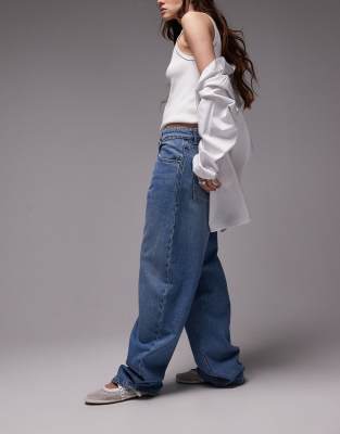 Mango Seam Front Straight Leg Jeans In Blue