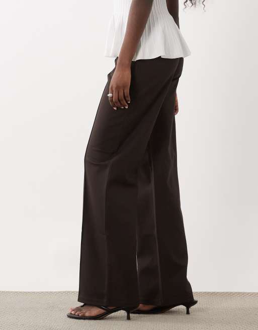 Mango seam front straight trouser in brown, 2 of 5
