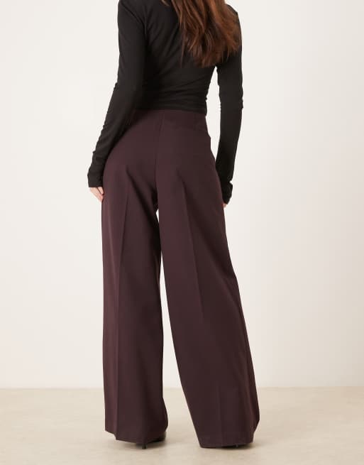 Mango seam front tailored trouser in fig, 3 of 5