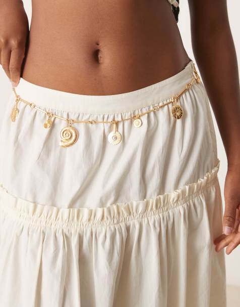 Mango seashell charm belt in gold - view 1