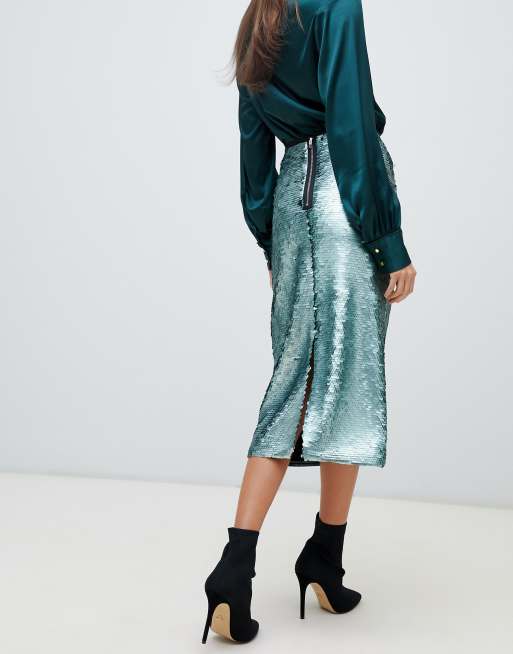 Mango sequin hotsell midi skirt