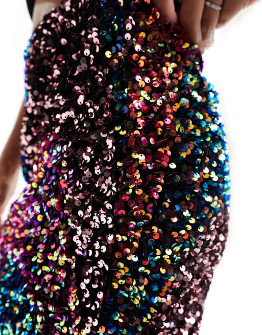 Multi coloured shop sequin skirt