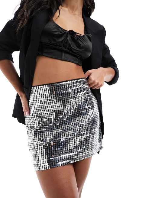 Sequin mini deals skirt