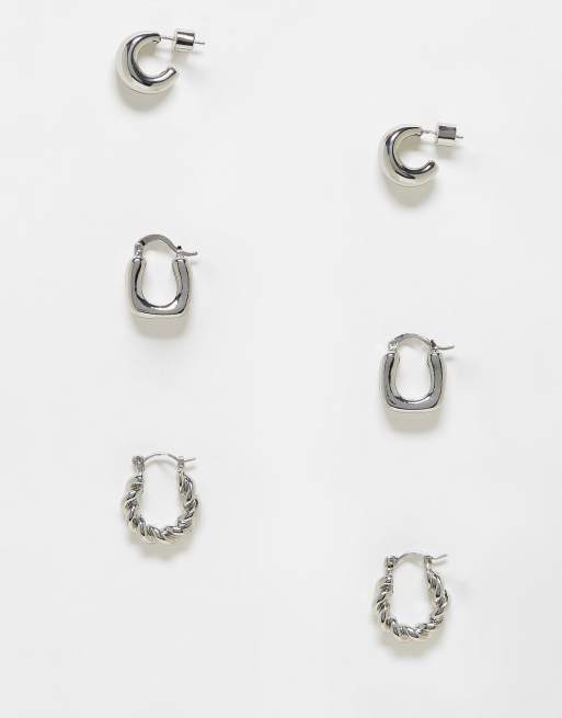 Mango - Set van oorringen in zilver