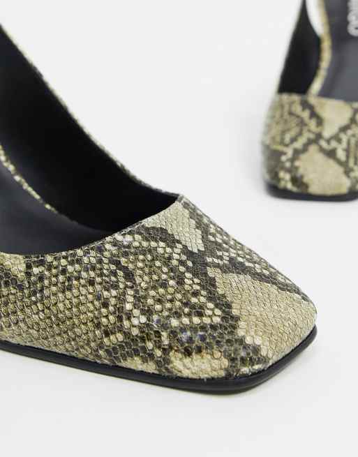 Mango snake hotsell print shoes