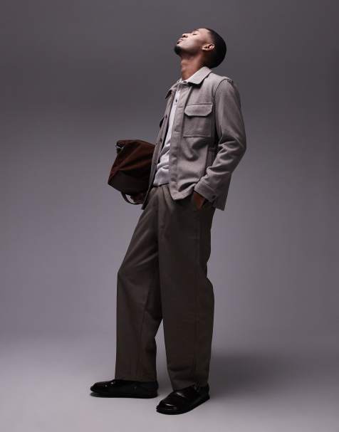 Mango shacket in grey - view 1