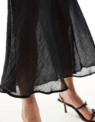 Black dress with mesh bottom hotsell