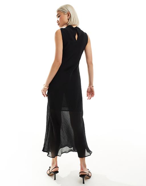 sheer bottom dress Stunning View Maxi The contrast between the fitted top and floaty sheer bottom offers the perfect balance of allure and sophistication By Anthropologie + Sleeveless Sheer