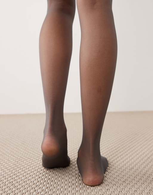 Mango sheer tights in gray, 3 of 4