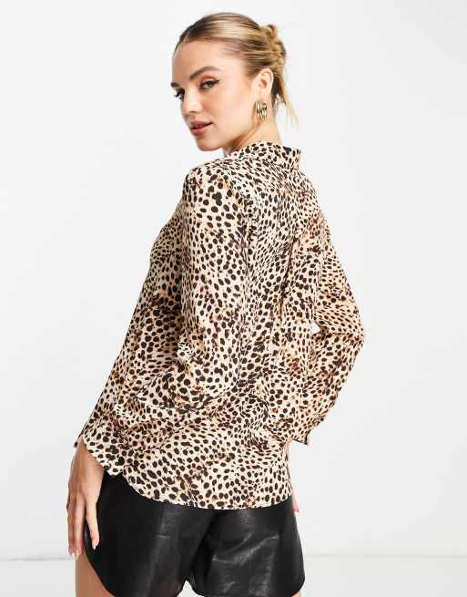 Mango shirt in leopard print