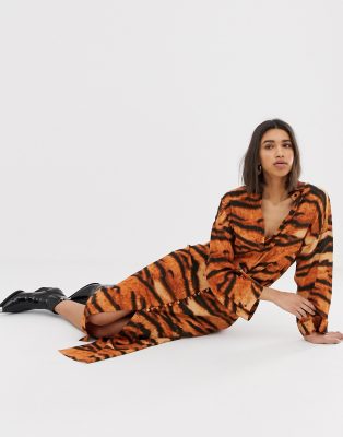 mango tiger print sweater