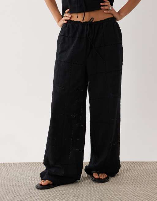 Mango Shola embroidered pants in black - part of a set, 3 of 5