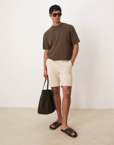 Mango - Short chino en lin mélangé - Beige clair - view 1
