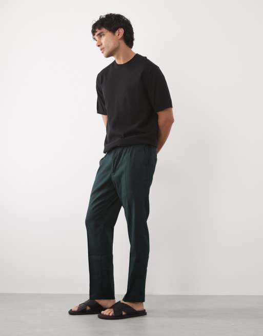 Mango - Short décontracté en lin mélangé - Vert foncé, 4 de 5