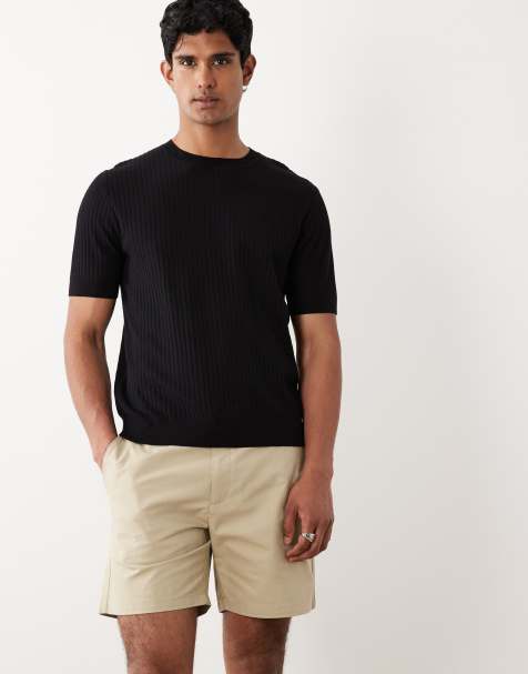 Mango - Short en coton mélangé avec cordon de serrage - Écru - view 1