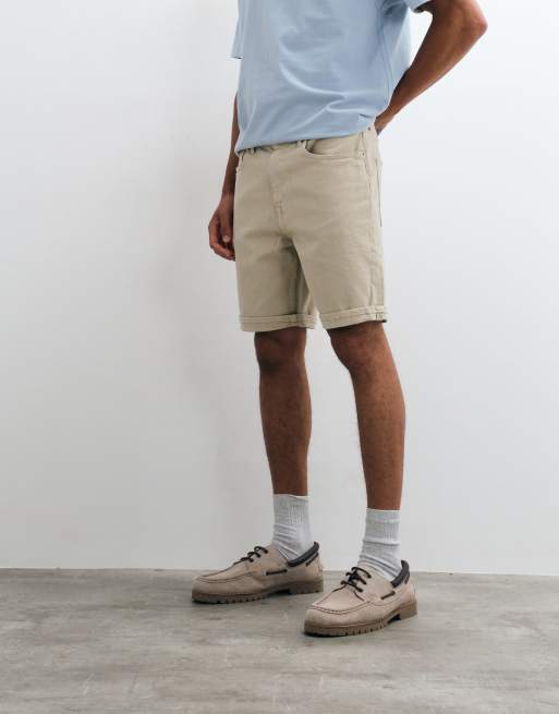 Mango - Short en jean décontracté avec ourlet à revers - Écru, 2 de 5