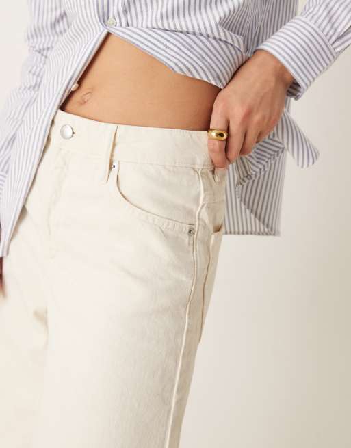 Mango - Short en jean long et ample - Blanc, 2 de 5