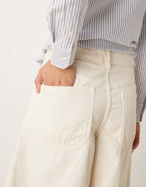 Mango - Short en jean long et ample - Blanc, 4 de 5