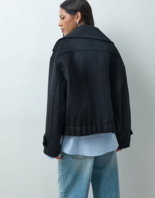 Mango short jacket in black, 3 of 4