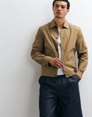 Mango Short Jacket In Brown