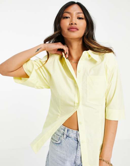 Mango store yellow shirt