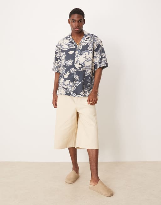Mango short sleeve shirt in abstract floral print, 3 of 4