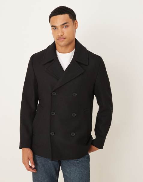 Mango short tailored coat in black - view 1