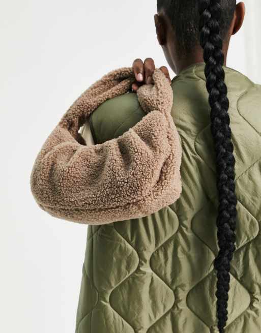 Mango shoulder bag in teddy ASOS