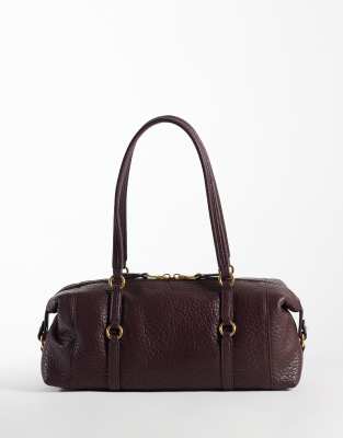 Mango Shoulder Bowling Bag In Brown