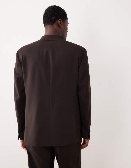 Mango - Siena - Blazer da abito premium doppiopetto 100% lana marrone, 3 di 5