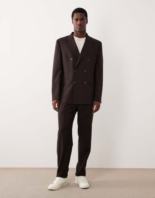 Mango - Siena - Blazer de costume droit en pure laine de qualité supérieure - Marron profond, 2 de 5