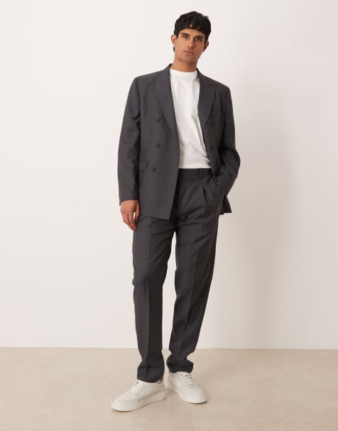 Mango - Siena - Premium - Koksgråt sæt i 100% uld bestående af dobbeltradet blazer og skræddersyede bukser - view 1