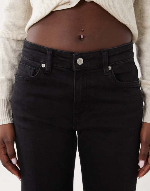 Mango Sienna 100 % Baumwoll-Kickflare-Jeans in Schwarz, 5 von 5