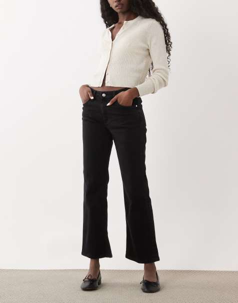 Mango Sienna 100% bomulds kickflare-jeans i sort - view 1