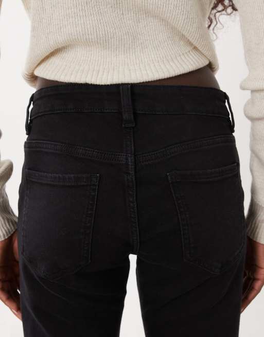 Mango Sienna 100% bomulds kickflare-jeans i sort, 4 af 5