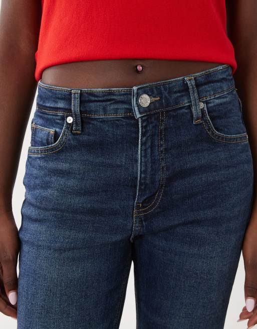 Mango Sienna 100% cotton kickflare jean in indigo, 4 of 5