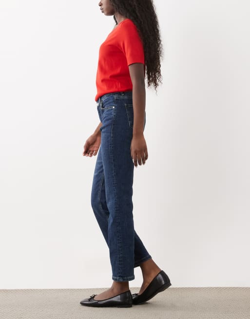 Mango - Sienna - Jeans a zampa in 100% cotone indaco, 2 di 5