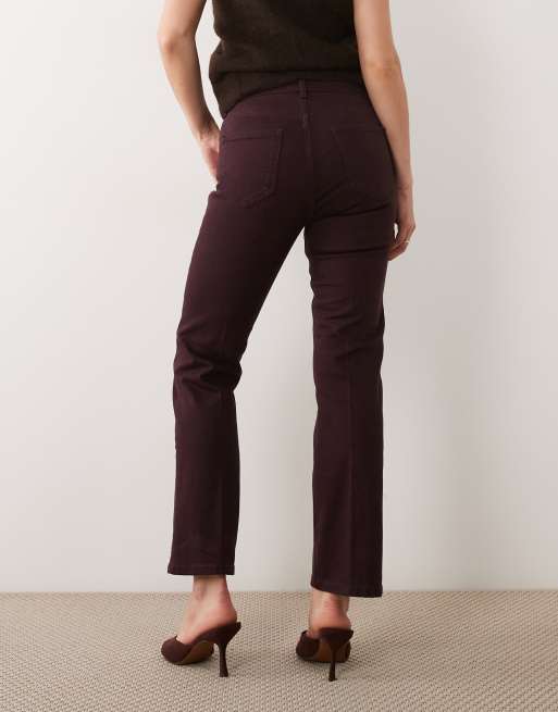 Mango Sienna kickflare jean in burgundy , 3 of 5