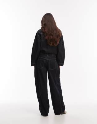 Mango Sila Barrel Jean Co-ord In Black