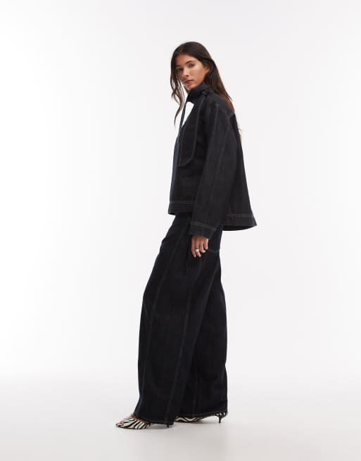 Mango Sila barrel leg jeans in black wash - part of a set, 3 of 5