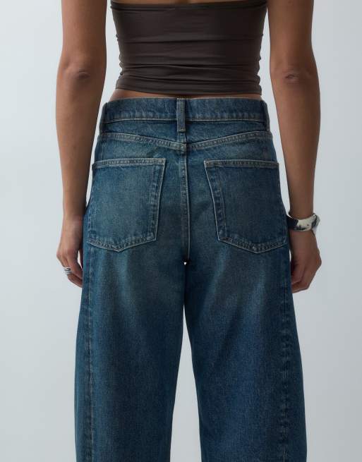 Mango Simone barrel leg jean in mid blue, 5 of 5