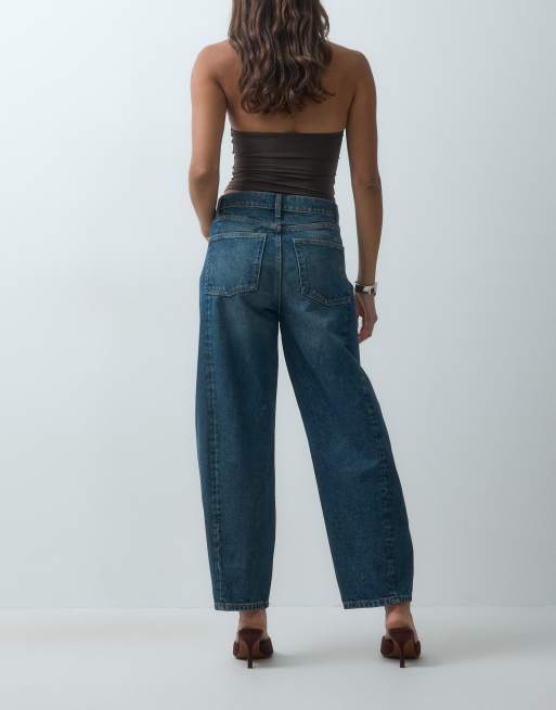 Mango Simone jean barrel bleu moyen, 3 de 5