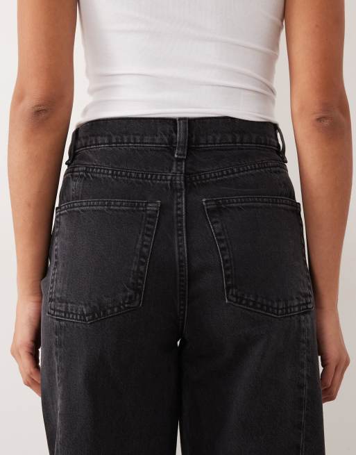 Mango Simone jeans a gamba bombata neri slavati, 4 di 5