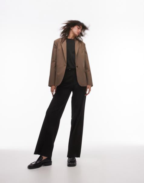Mango - Single breasted blazer in bruin - view 1