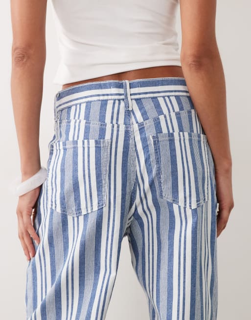 Mango - Siracusa - Blåstribede jeans i bomuldsrigt stof, 5 af 5