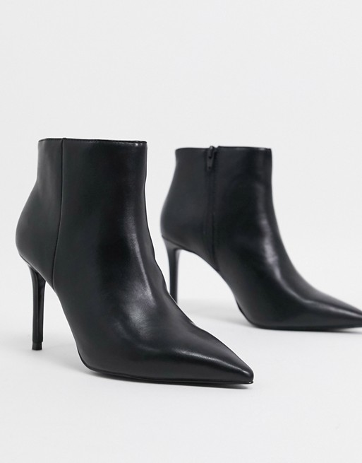 Mango skinny heeled boots in black